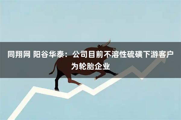 同翔网 阳谷华泰：公司目前不溶性硫磺下游客户为轮胎企业